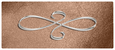 DNSEMP-L-601-SL-SH-BZ Silver Scroll Shimmer Bronze